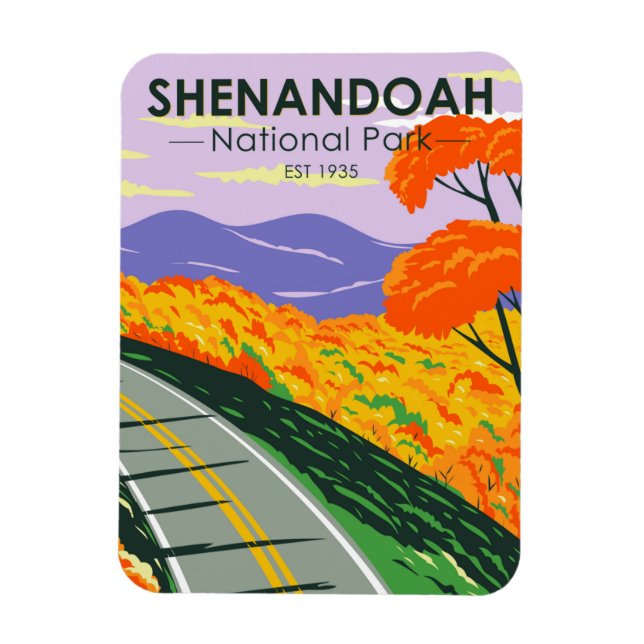 Magnet Flexible Parc national de Shenandoah Skyline Drive Virginie (Vertical)