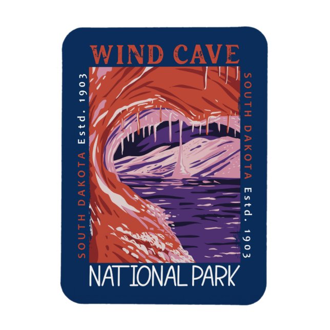 Magnet Flexible Parc national de Wind Cave South Dakota Distants (Vertical)