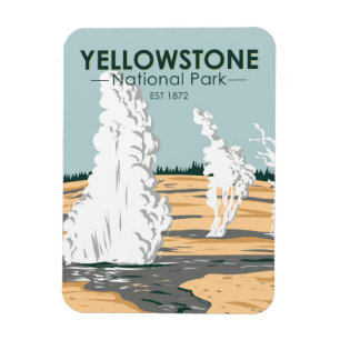 Magnet Flexible Parc national de Yellowstone Bassin de Norris Geys
