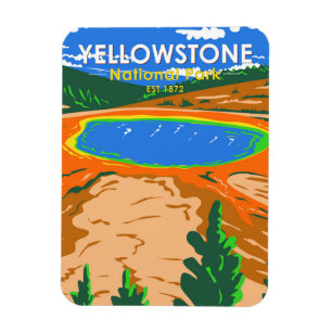 Magnet Flexible Parc national de Yellowstone Grand Prismatic Sprin