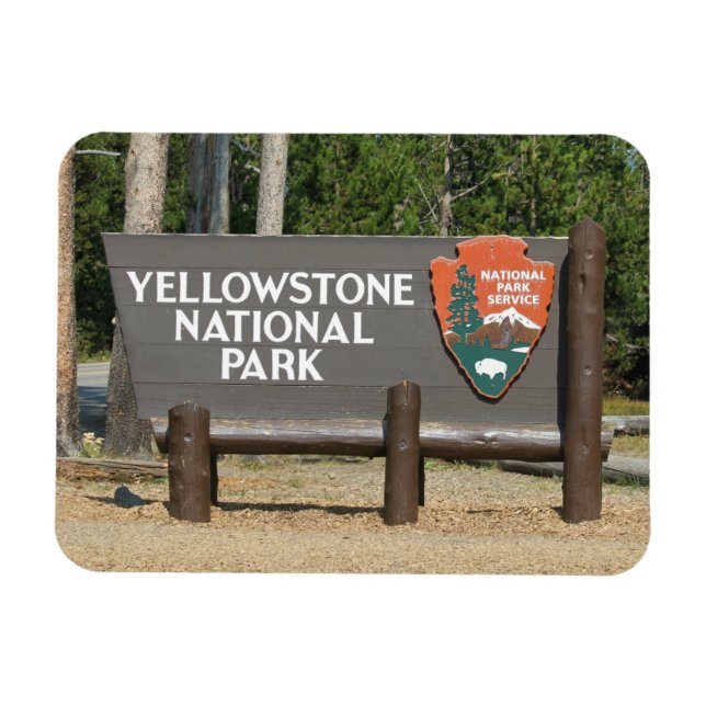 Magnet Flexible Parc national de Yellowstone, panneau, Wyoming, Ét (Horizontal)