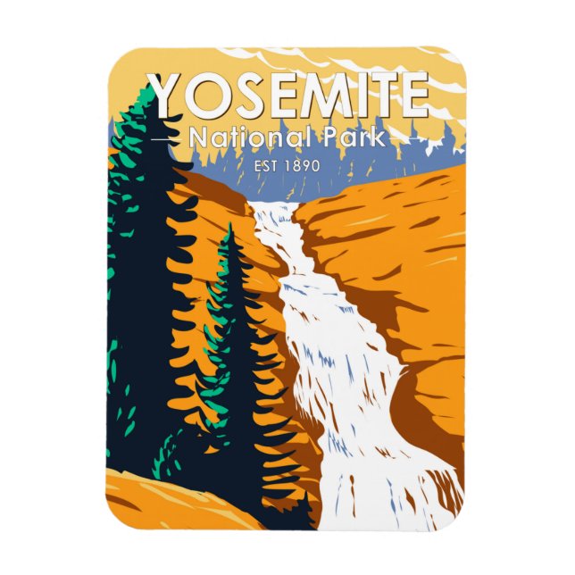 Magnet Flexible Parc national de Yosemite Chutes Chilnualna Califo (Vertical)