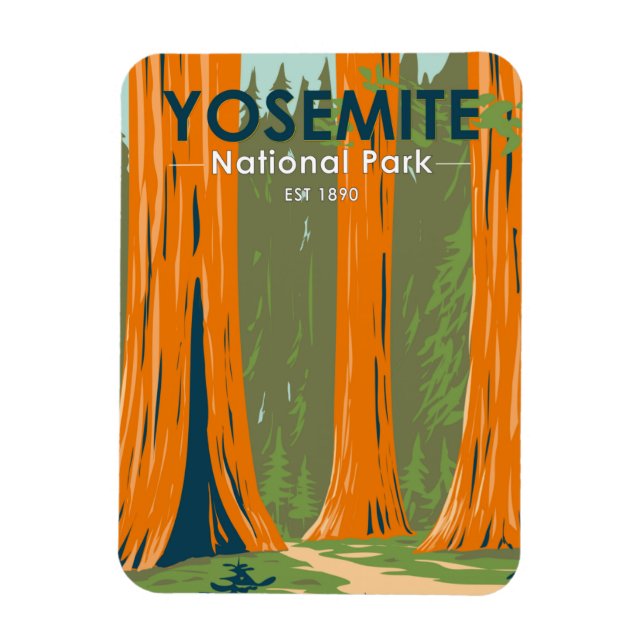 Magnet Flexible Parc national de Yosemite Mariposa Grove Californi (Vertical)
