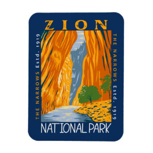 Magnet Flexible Parc National De Zion Utah Les Étroits Distangés 