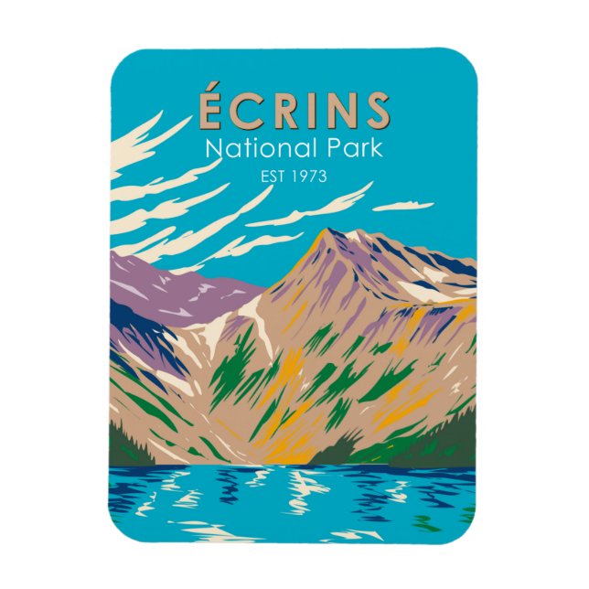 Magnet Flexible Parc national des Écrins Alpes Dauphines France (Vertical)
