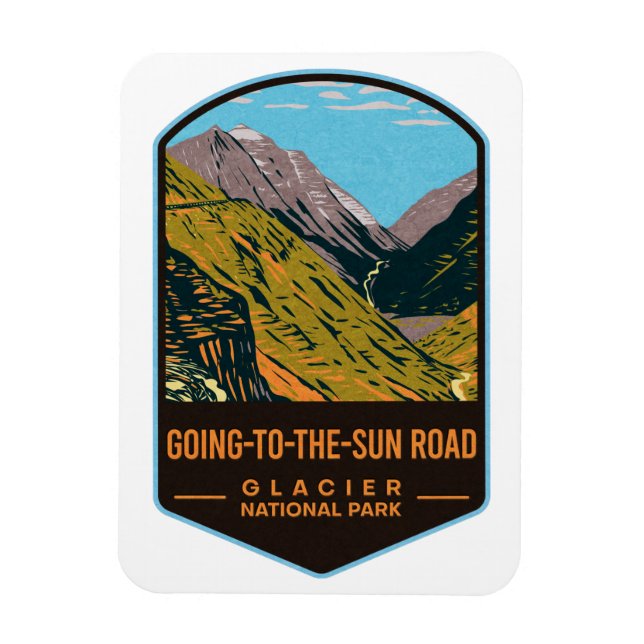 Magnet Flexible Parc national des glaciers du chemin Going-To-The- (Vertical)