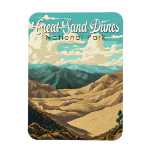 Magnet Flexible Parc national des Great Sand Dunes Illustration Ré