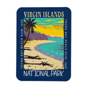 Magnet Flexible Parc national des Îles Vierges Trunk Bay en état d