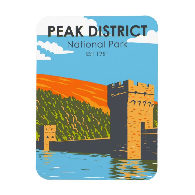 Magnet Flexible Parc national du district de Peak Angleterre Vinta (Vertical)