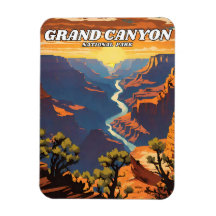 Parc national du Grand Canyon illustration rétro