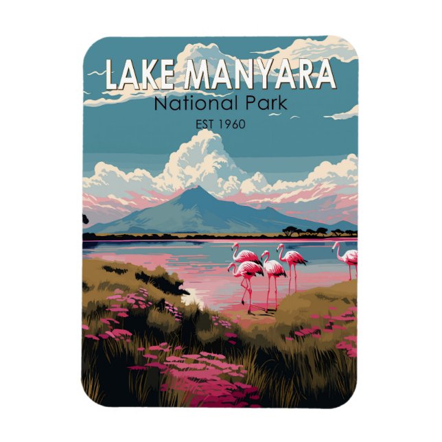 Magnet Flexible Parc national du lac Manyara Tanzanie Voyage Vinta (Vertical)