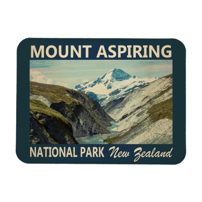 Magnet Flexible Parc national du Mont Aspiring Nouvelle-Zélande Vi (Horizontal)