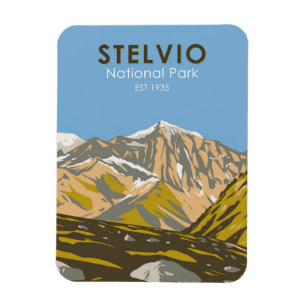 Magnet Flexible Parc national du Stelvio Italie Alpes centrales Vi