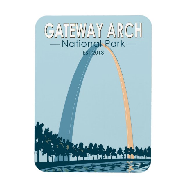 Magnet Flexible Parc national Gateway Arch Vintage (Vertical)