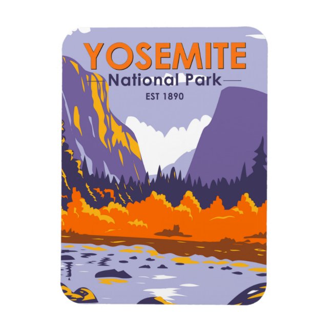 Magnet Flexible Parc National Yosemite El Capitan En Automne (Vertical)