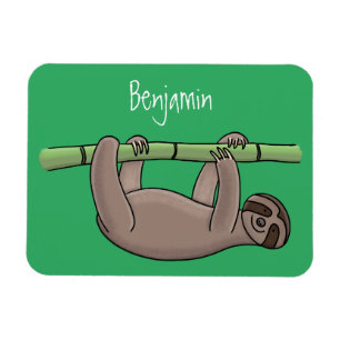 Magnet Flexible Paresse souriante mignon sur dessin animé en bambo