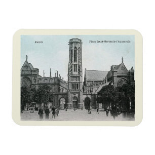 Magnet Flexible Paris France, Place St Germain l'Auxerrots Vintage
