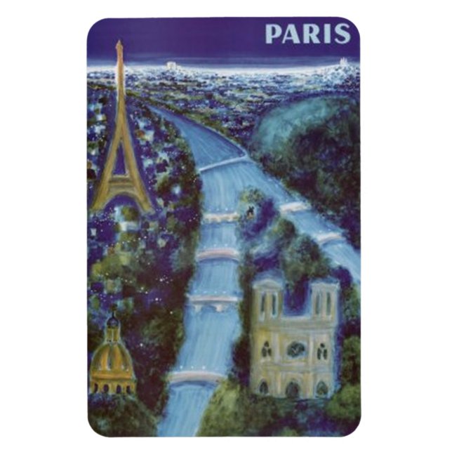 Magnet Flexible Paris vintage, France - (Vertical)
