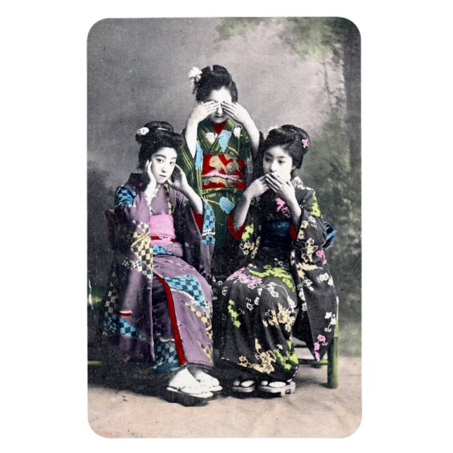 Magnet Flexible Parle No Evil, Assis (1910) (Vertical)