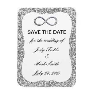 Magnet Flexible Parties scintillant Argent Infinité Enregistrer la