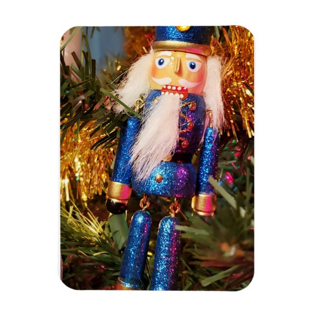 Magnet Flexible Parties scintillant bleue Noisette soldat ornement (Vertical)