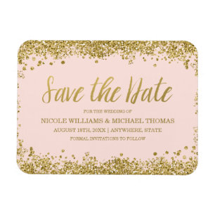 Magnet Flexible Parties scintillant Blush Pink Gold Faux Enregistr