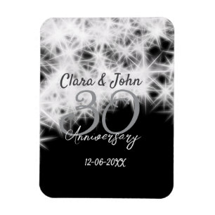 Magnet Flexible Parties scintillant d'anniversaire du 30e mariage 