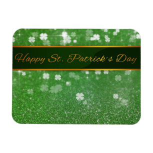 Magnet Flexible Parties scintillant de la Saint Patrick Shamrock