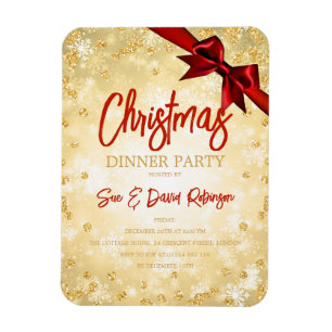 Magnet Flexible Parties scintillant Diamant Or Invitation Ruban Ro