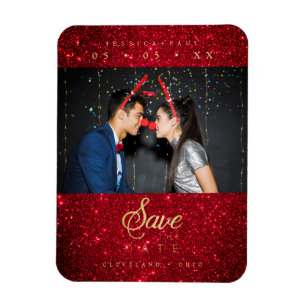 Magnet Flexible Parties scintillant Fun Photo Noël Couple Whimsica