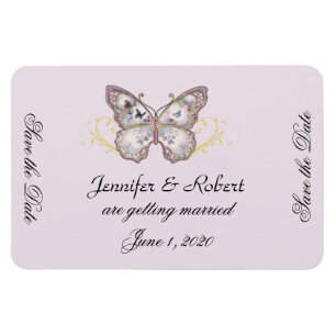 Magnet Flexible Parties scintillant Papillon Lavande mariage Enreg