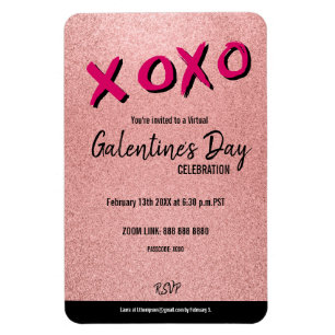 Magnet Flexible Parties scintillant rose Gold Virtual Galentine's 