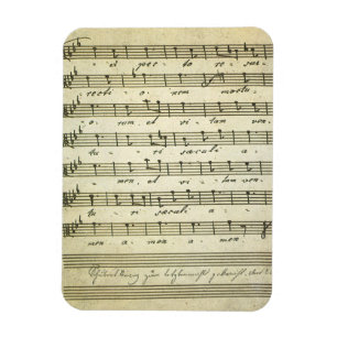 Magnet Flexible Partition musicale vintage, partition musicale ant