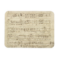 Partition sur parchemin manuscrite en encre