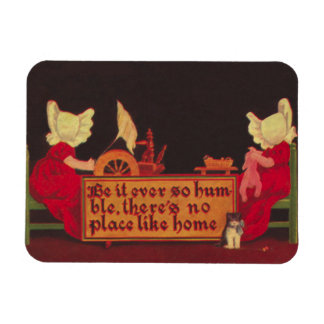 Magnet Flexible Pas d'endroit comme la maison Sunbonnet Baby Magne