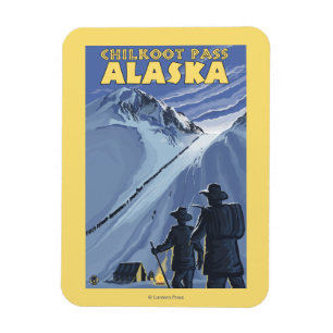 Magnet Flexible Passage de Chilkoot, mineurs d'or de l'Alaska