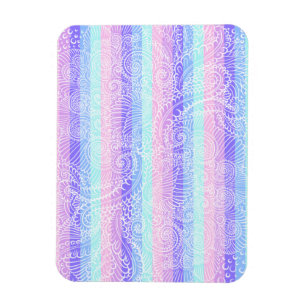 Magnet Flexible Pastel Candy   Motif d'Imaginaire doux rayé
