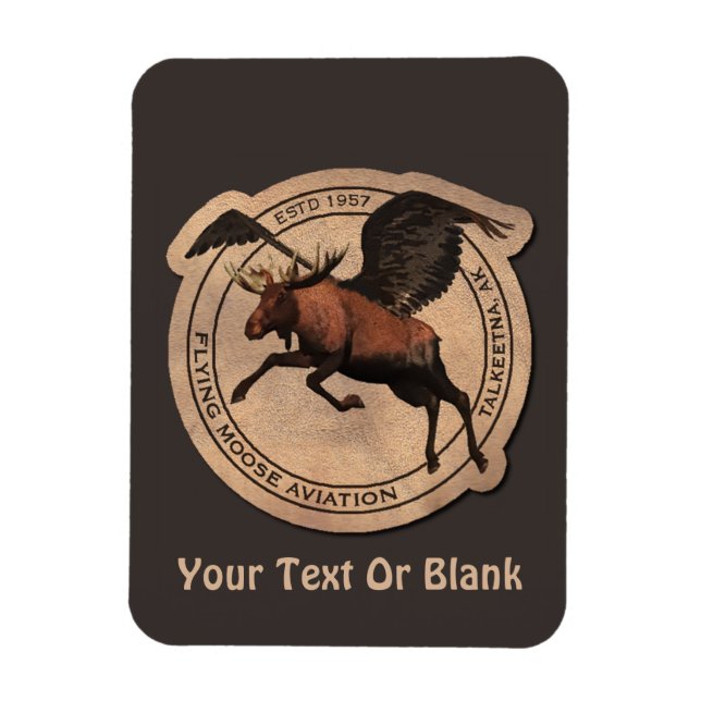 Magnet Flexible Patch Flying Moose Aviation (Vertical)