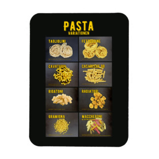 Magnet Flexible Pâtes Variations Ingrédients du restaurant italien