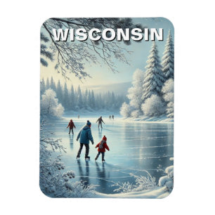 Magnet Flexible Patinage sur glace du Wisconsin