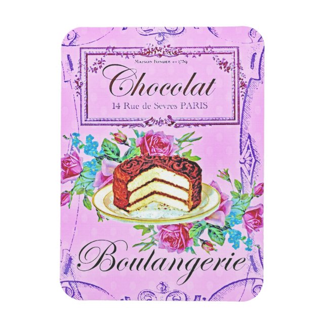 Magnet Flexible pâtisserie victorienne au chocolat (Vertical)