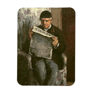 Magnet Flexible Paul Cezanne le père de l'artiste, lisant le "v
