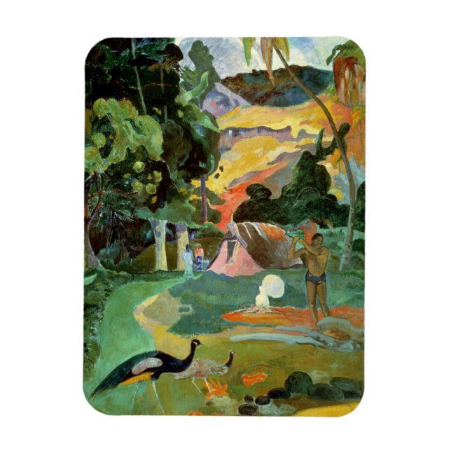 Magnet Flexible Paul Gauguin | Matamoe or, Landscap with Peacocks (Vertical)