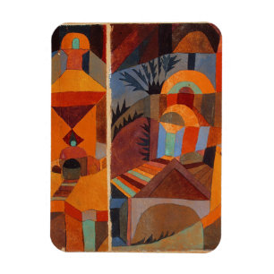 Magnet Flexible Paul Klee Art Abstrait Peinture Orange Moderne