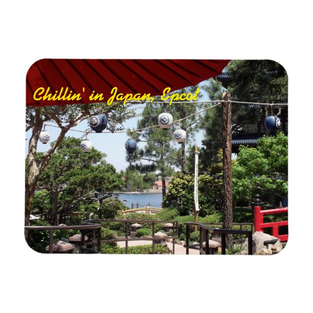 Magnet Flexible Pavillon Japonais Dans La Vitrine Mondiale, Orland (Horizontal)