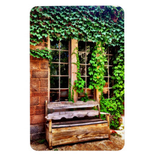 Magnet Flexible Pays Banc En Bois Vignes d'Ivy Aimant Flexible