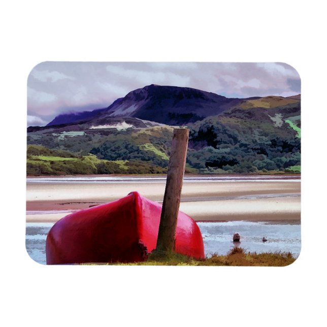 MAGNET FLEXIBLE PAYSAGE DE BATEAU ET DE MONTAGNE (Horizontal)