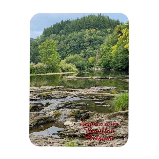 Magnet Flexible Paysage de la rivière Semois à Bouillon, Belgique (Vertical)