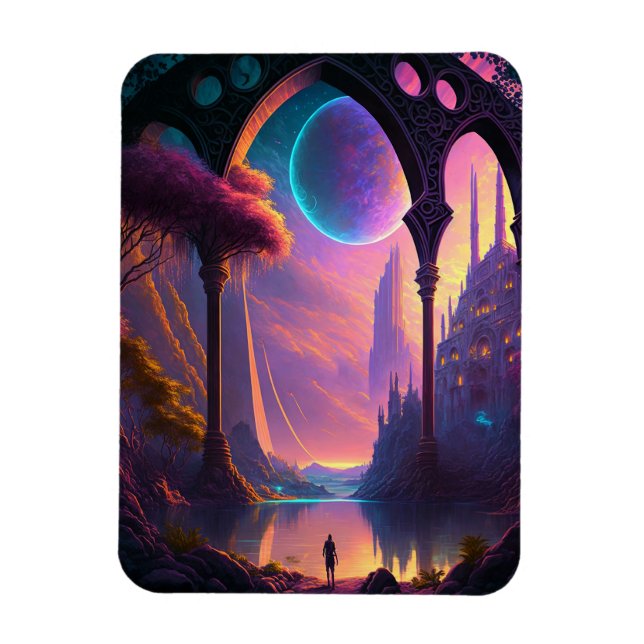 Magnet Flexible Paysage de science-fiction Imaginaire (Vertical)