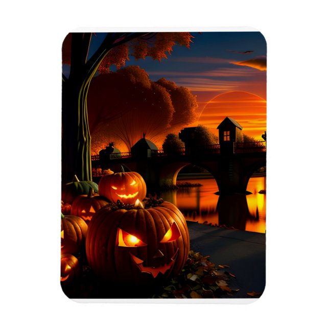 Magnet Flexible Paysage d'Halloween (Vertical)